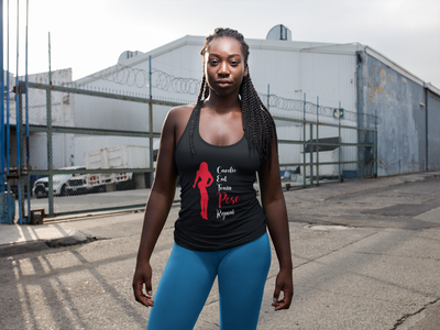 Ladies Racerback Tank Top - Cardio, Eat, Train, Pose, Repeat