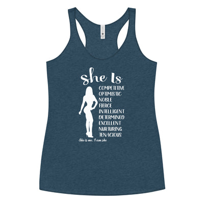 Ladies Racerback Tank Top - She's Competitive