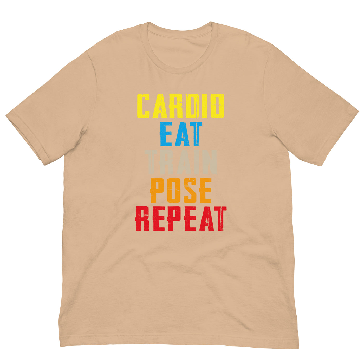 Unisex T-Shirt - Cardio, Eat, Train, Pose