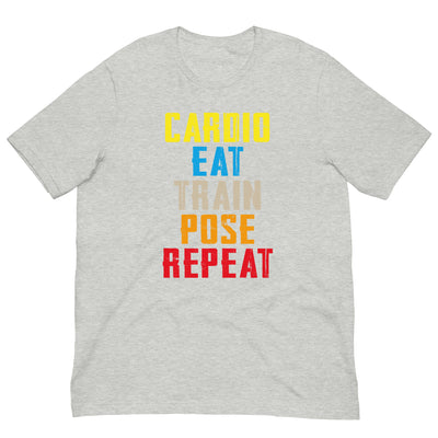 Unisex T-Shirt - Cardio, Eat, Train, Pose