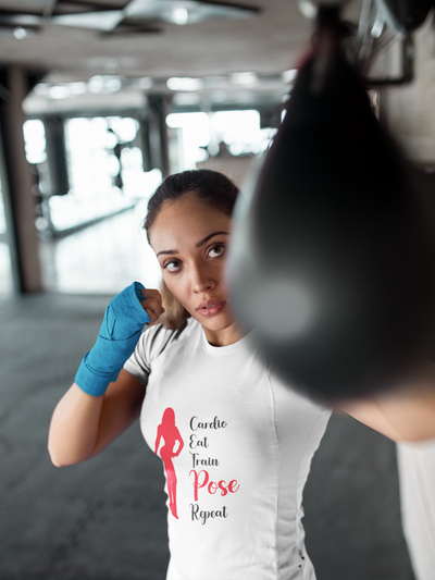 Unisex T-Shirt - Cardio, Eat, Train, Pose, Repeat