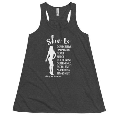 Women Fitness Racerback Tank Top - She's Competitive