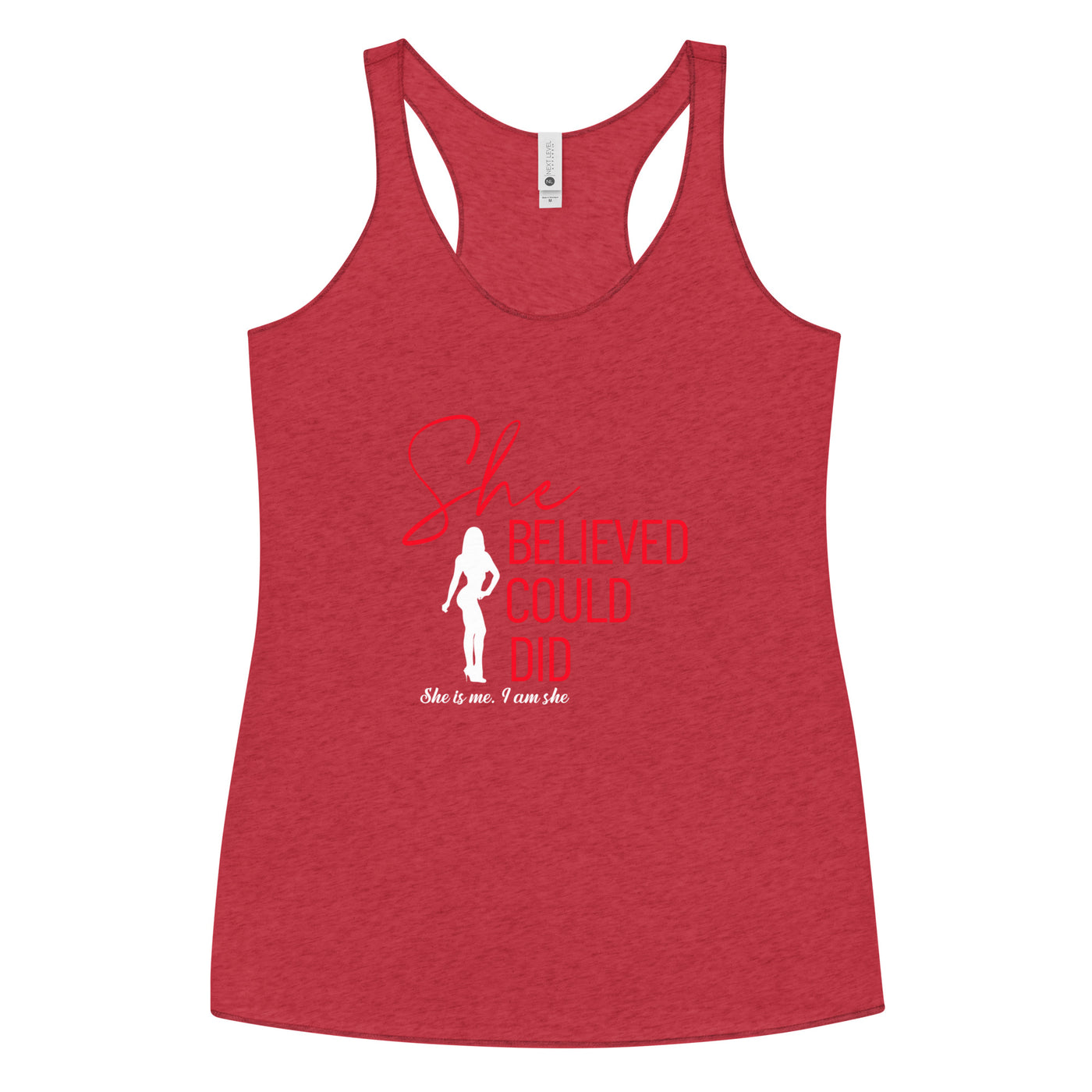 Women's Fitness Racerback Tank Top - She Believed 