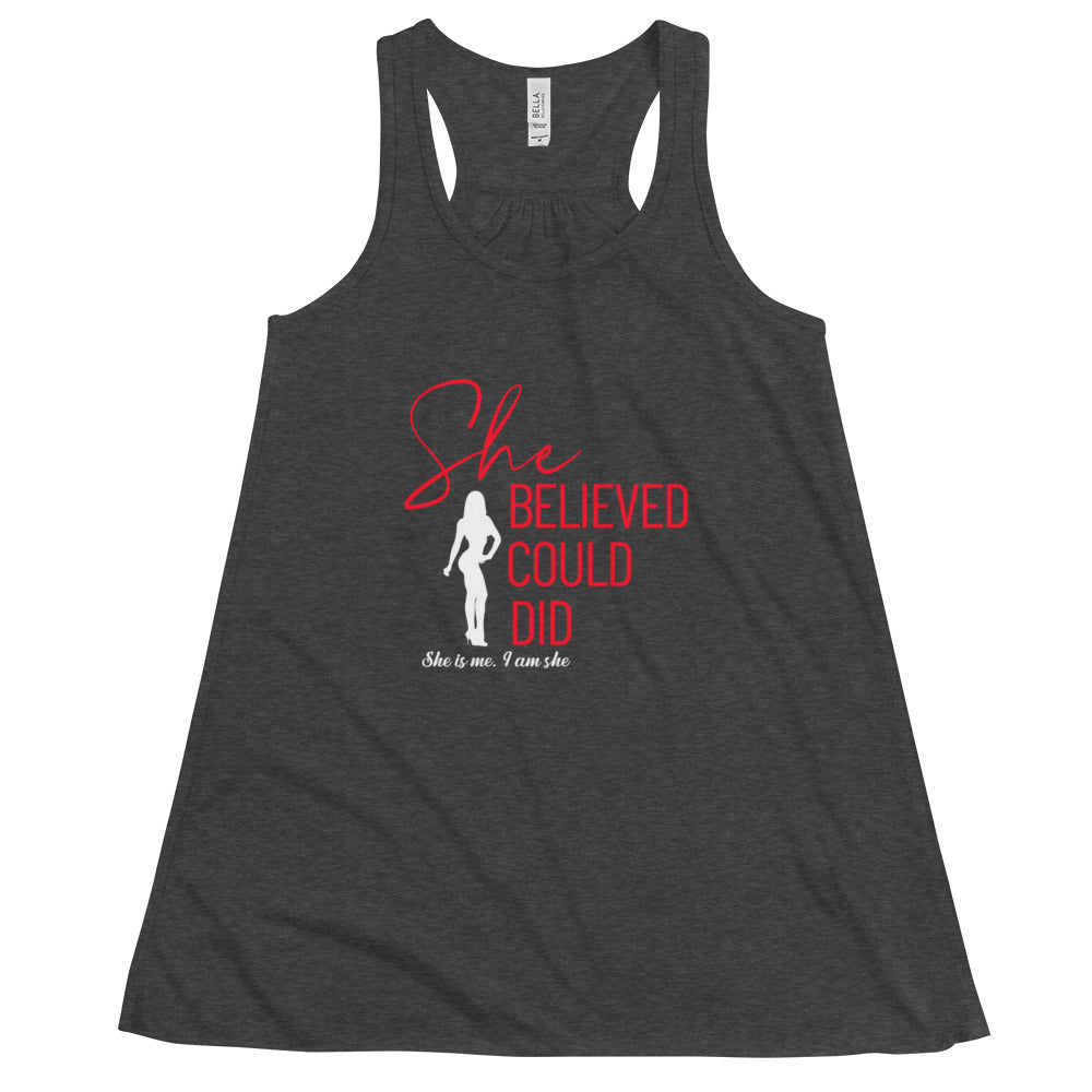 Women's Flowy Racerback Tank - She Believed