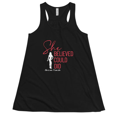 Women's Flowy Racerback Tank - She Believed