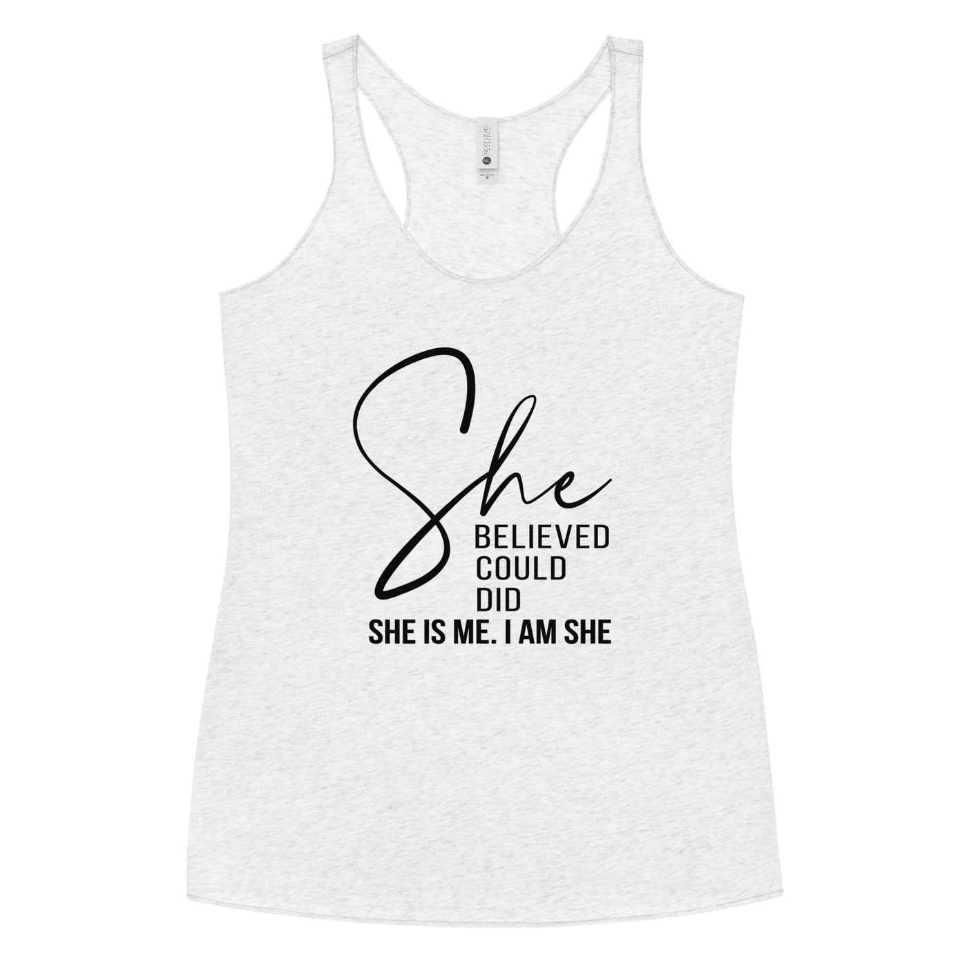 Women's Tank Top Racerback - She Believed