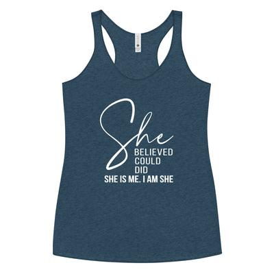 Women's Tank Top Racerback - She Believed